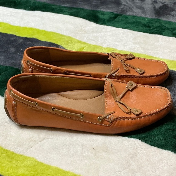 Clarks Women's Orange Moccasins Size 9.5 - Picture 3 of 14